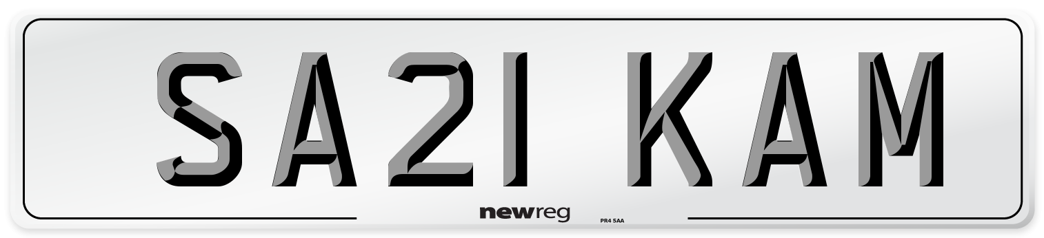 SA21 KAM Number Plate from New Reg